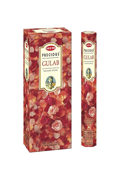 Hem Gulab Gül Suyu Kokulu Çubuk Tütsü 6x20 120 Adet