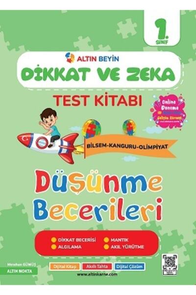 Altın Nokta Yayınları 1.sınıf Altın Beyin Dikkat Zeka Test Kitabı 2022