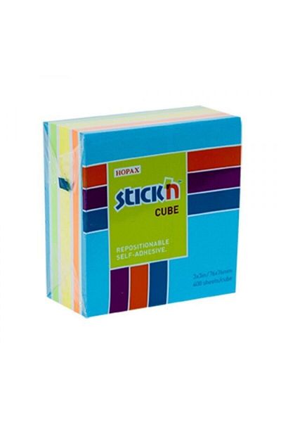 Gıpta Hopax Stickn Adhesive Note Paper 76x76 Mm Cube 5 Colors 400 Sheets