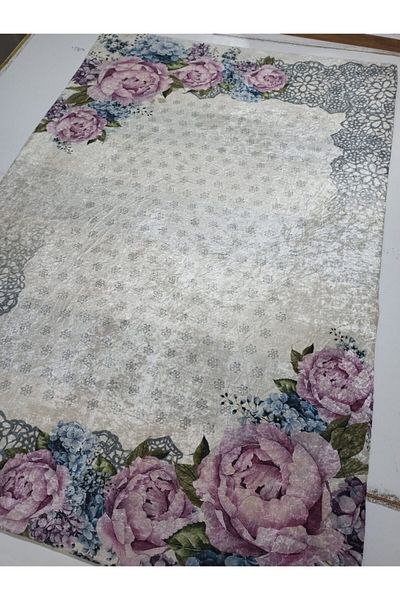 ESPİCAL HOME Elastic Carpet Cover Made of Soft Velvet Fabric