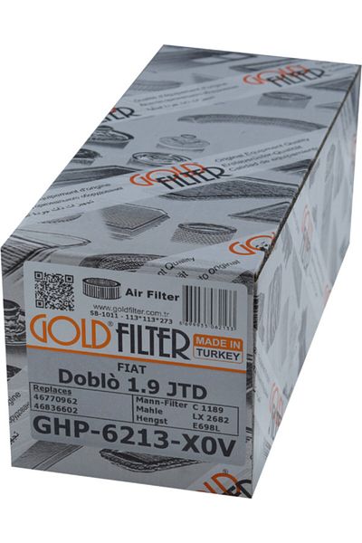GOLD FILTER Fıat Doblò Cargo - فلتر هواء 1.9 Jtd (119/223)