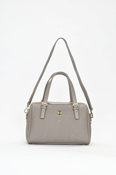 Pierre Cardin Graue Damen-Umhängetasche mit Aufdruck 05PO22Y1532