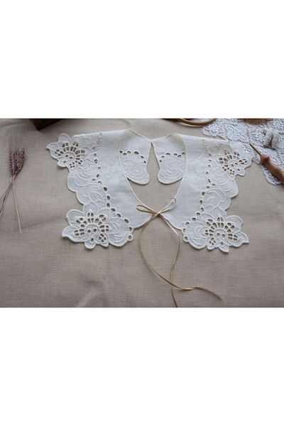 SHERLOCK HOME Vintage Cotton Raw Collar