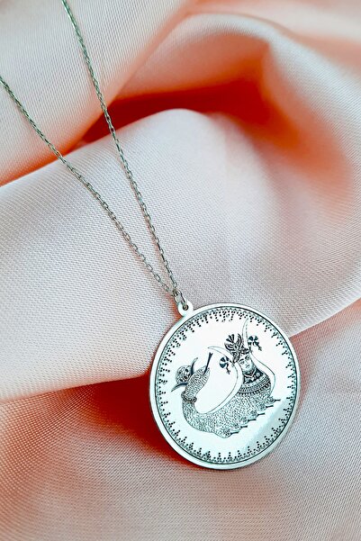 MidyatMelekSilver 925 Ayar Gümüş Şahmeran Gümüş Kolye Uzunluk 45 Cm