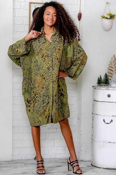 Chiccy Kleid - Khaki - Blusenkleid