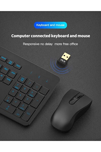 Genel Markalar Mini V5.0 Usb Bluetooth Dongle V5.0 Bluetooth Adaptör