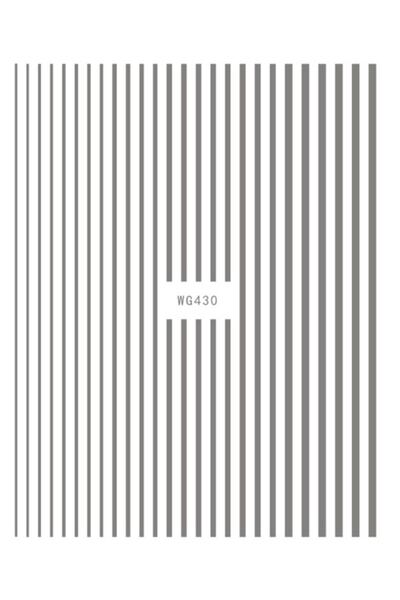 Venalisa Tırnak Sticker Nail Art Süsleme Etiket Wg430 Silver Gri Renk