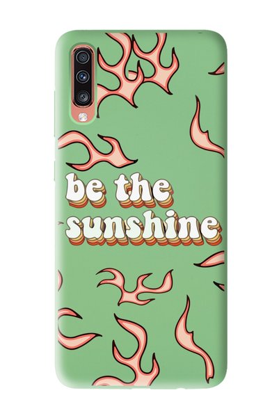 Spoyi Samsung A70 Compatible Be the Sunshine Designed Green Launch Phone Case