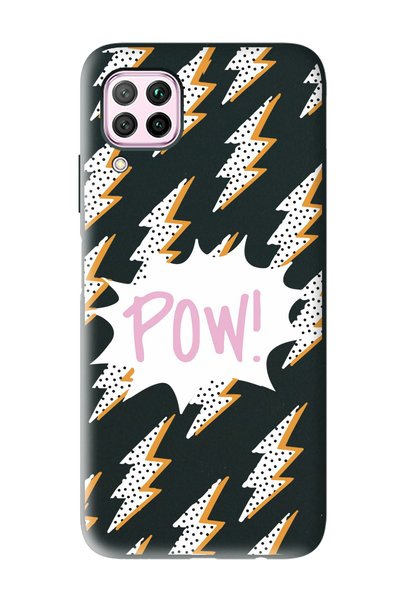 Spoyi حافظة هاتف إطلاق سوداء متوافقة مع هاتف Huawei P40 Lite مع تصميم Pow