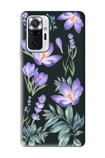 Spoyi حافظة هاتف Xiaomi Redmi Note 10 - 10s متوافقة مع تصميم زهرة الشتاء بالل...