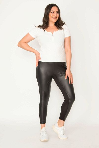 Şans Plus Size Leggings - Black - Normal Waist
