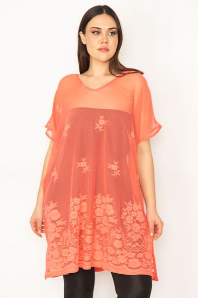 Şans Plus Size Tunic - Pink - Regular fit