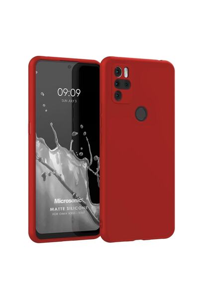 Microsonic Matte Silicone Omix X300 Kılıf Kırmızı