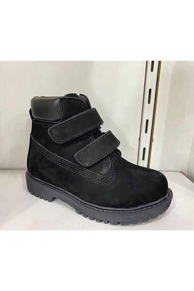 Ars Μαύρες Παιδικές Μπότες Ορθοπεδικής Velcro 1453