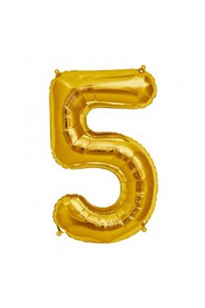 KBK MARKET 40 Cm 5 Foil Number Balloon 16 Inch