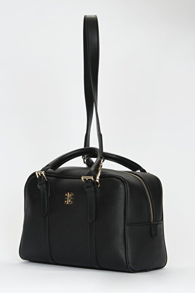 Pierre Cardin Schwarze Damen-Umhängetasche mit Aufdruck 05PO22Y1557