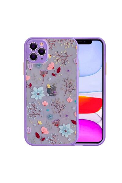 Ally Mobile Iphone 11 Pro 5.8inç Kamera Korumalı Çiçek Desenli Silikon Kılıf ...