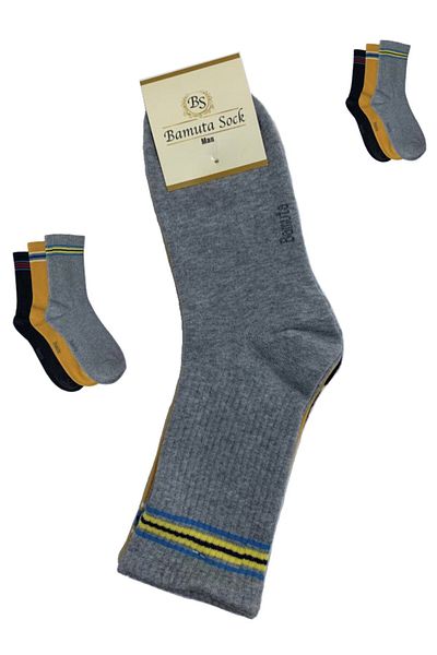 Bamuta Men's College Socks Antibacterial Washable 3-Piece