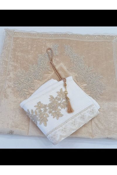 ceyizimdekor 3 Piece Gift Dowry Prayer Rug Set