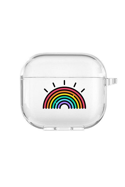 mooodcase 3. Generation Compatible Rainbow Patterned Premium Silicone Transparent Case