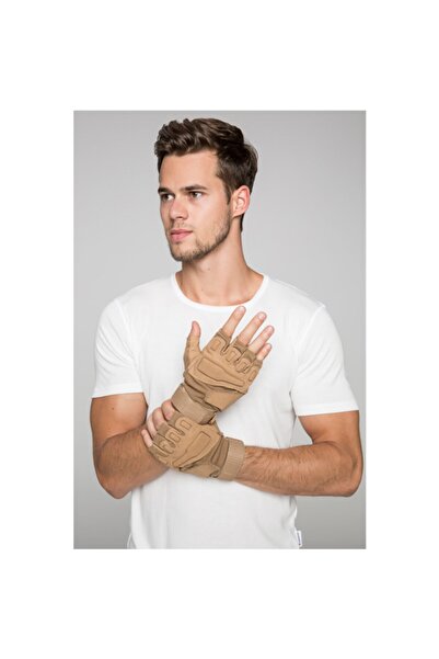 ThermoFor HZTG2006 TF Beige L Tactical Half Finger Gloves