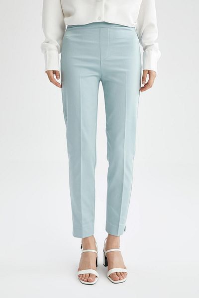 DeFacto Sigaret Satin-Hose mit normaler Taille und geradem Bein