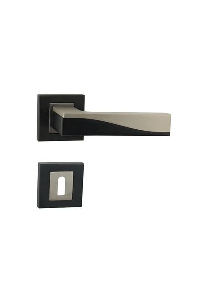 Sofuoğlu Güçlüer Yapı Derya Door Handle (Room - Interior Door Handle) Square Rosette Matte Black-satin 61840032