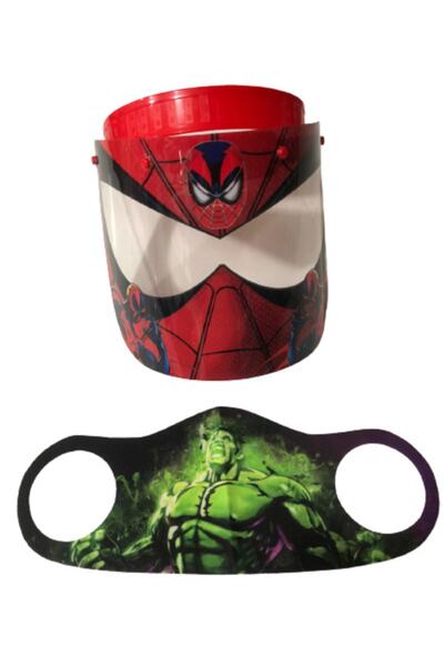 gürbey pazarlama Spıderman Siperlik + Hulk Maske