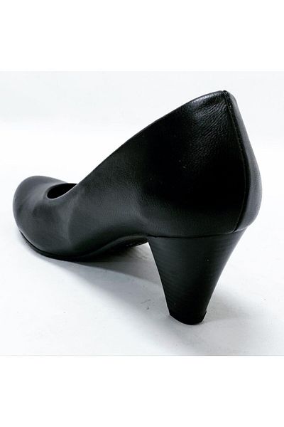 stok83 Stiletto de damă din piele naturală neagră