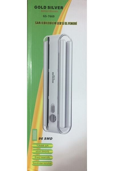 Gold Silver Gs-7669 Şarj Edilebilinir Ledli El Feneri