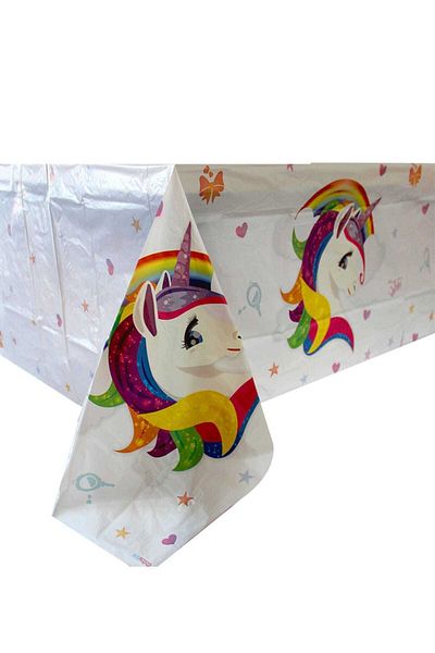 Kazanabil Unicorn Themed Party Tablecloth 120X180Cm