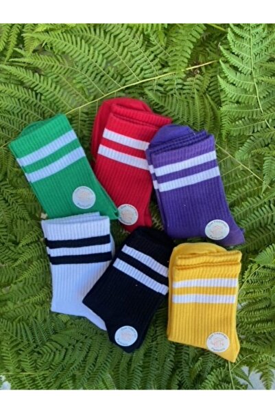 çorapdunyam Ženske unisex čarape za tenis sa parfemom, serija Prugasto od 6 k...