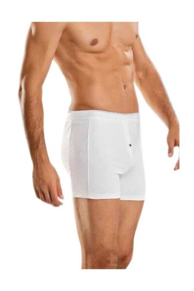 Berrak 10 Pack 1059 Men's White Lycra Buttoned Boxers