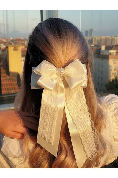 Melkady Aksesuar Melkady 174 - Vintage Bow Scarf Mechanical Buckle