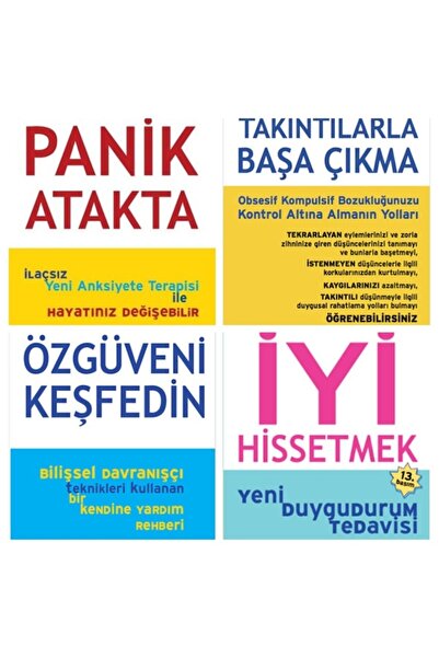 Psikonet Yayınları Iyi Hissetmek - Panik Atakta - Özgüveni Keşfedin - Takıntı...
