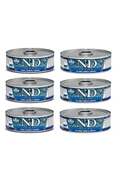 N&D Tuna Balıklı &somonlu 70gr Kedi Yaş Mama 6 Adet