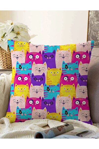 Realhomes Çift Taraflı Renkli Kedicikler Çocuk Odası Özel Tasarım Raşel Örme ...