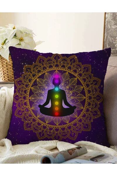 Realhomes Gökyüzü Desenli Yoga Motifli Özel Tasarım Çift Taraflı Dijital Bask...