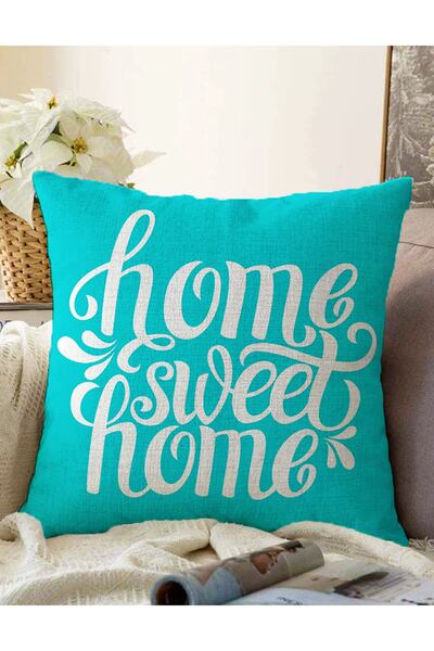 Realhomes Home Sweet Home Imprimat digital Decorativ Dublu Față Raschel Trico...