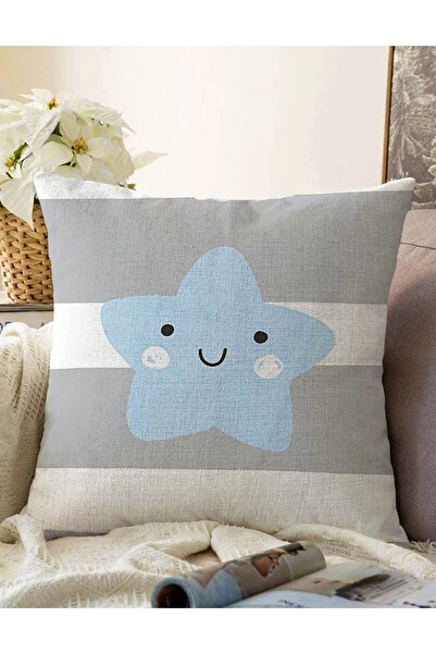 Realhomes Pernă Raschel pentru cameră pentru bebeluși cu dungi gri cu design ...