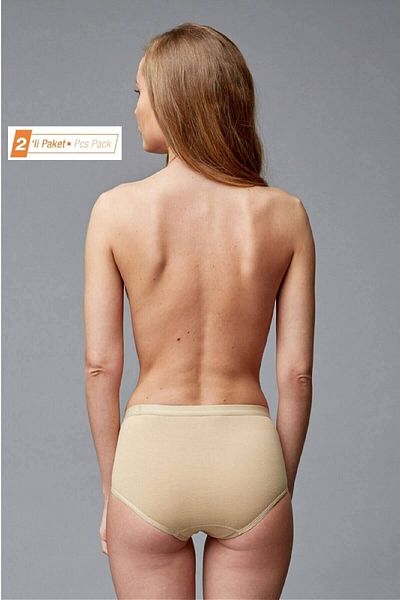 Blackspade Women's Economic Pack of 2 95% Cotton High Waist Slip Panties