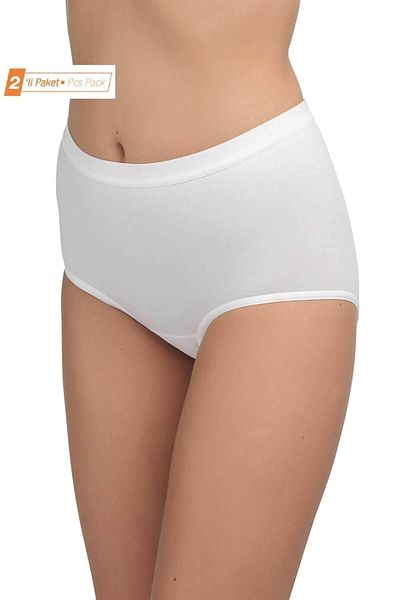 Blackspade Women's Economic Pack of 2 95% Cotton High Waist Slip Panties