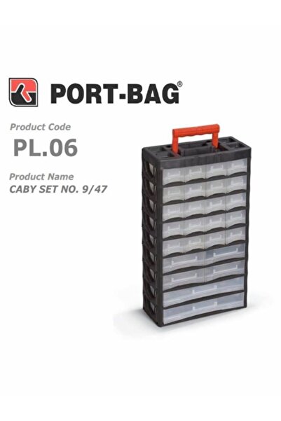 Cosargroup Portbag Takım Çantası Çekmeceli Vida Kutusu Düzenleyici 9 Gözlü Pl06