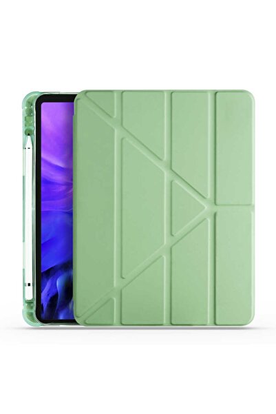 Nezih Case Apple Ipad 9.7 2017 Katlanabilir Standlı Kalem Bölümlü Tri Folding...
