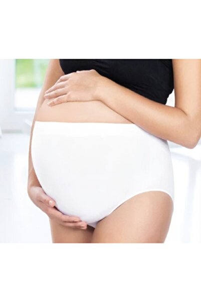 Babyjem Chiloți de maternitate albi fără cusături de damă