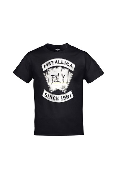 Orijin Tekstil Μπλουζάκι Unisex Black Metallica Since 1981 Card Printed