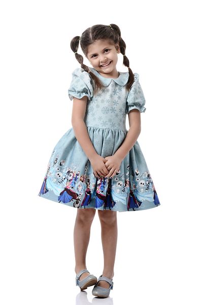 EYLÜL ELİF BUTİK Rochie Elsa Mint pentru fetiță