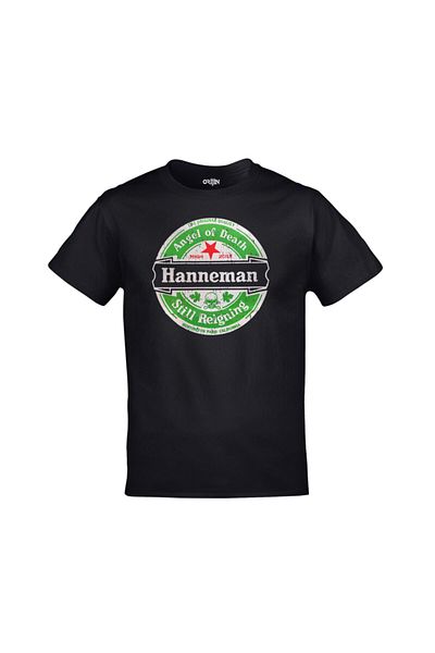 Orijin Tekstil Unisex Μαύρο μπλουζάκι Hanneman Angel Of Death Slayer με στάμπα