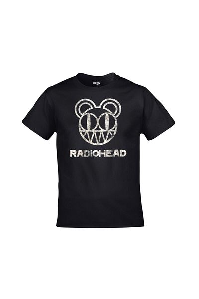 Orijin Tekstil Unisex Black Radiohead Logo Printed T-shirt