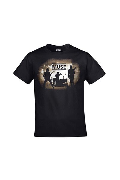 Orijin Tekstil Unisex Black Muse Group Band Printed T-shirt